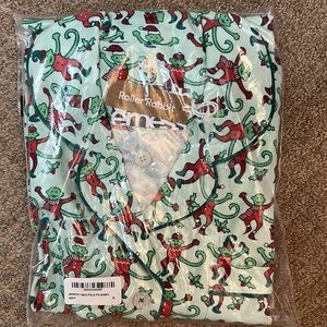 NWT Medium 2023 Roller Rabbit Mint Merry Mas Polo pajamas